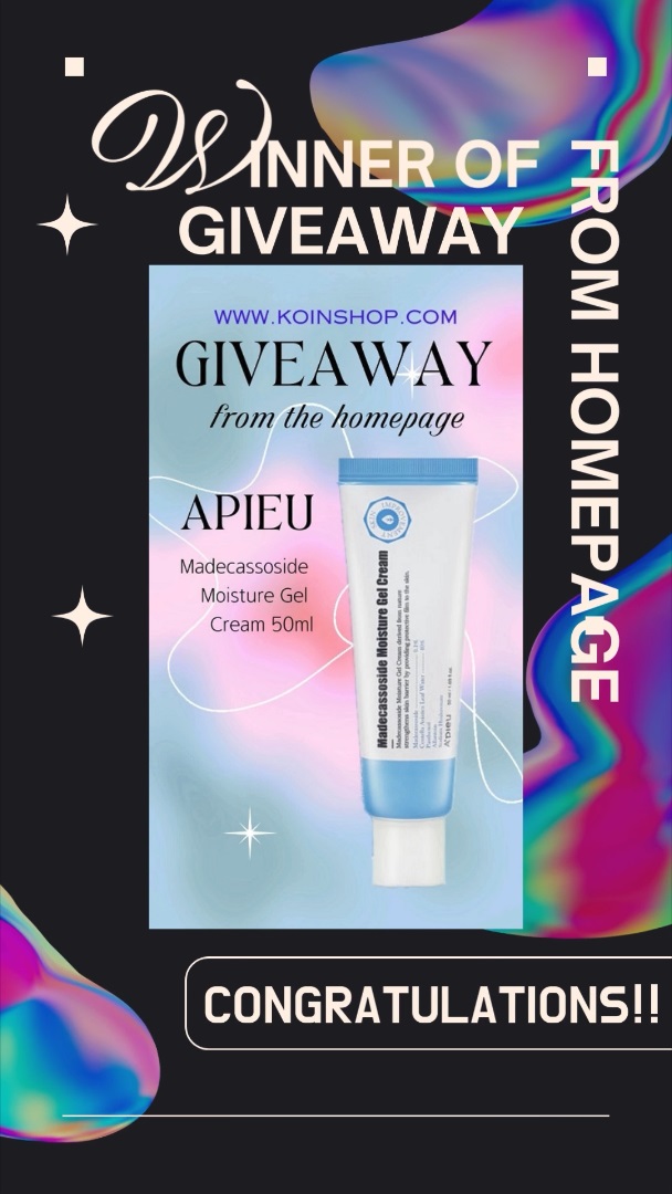 Winner of Giveaway from Homepage APIEU Madecassoside Moisture Gel Cream 50ml 5