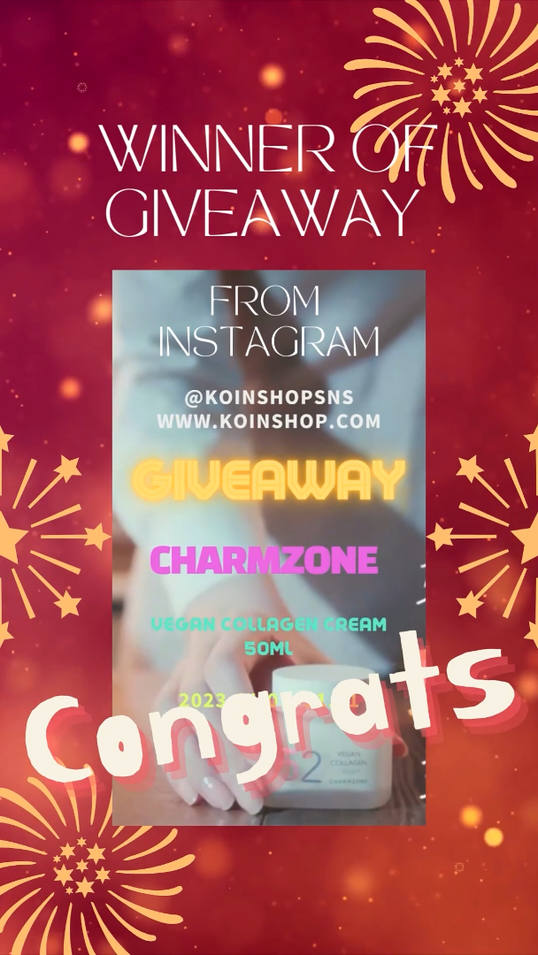 Winner of Giveaway from Instagram CHARMZONE Vegan Collagen Cream 50ml 3