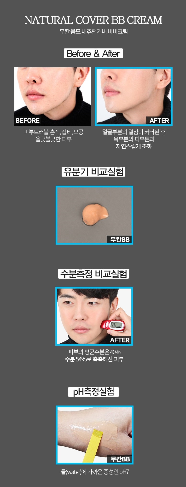 MUKAN Homme Natural Cover BB Cream