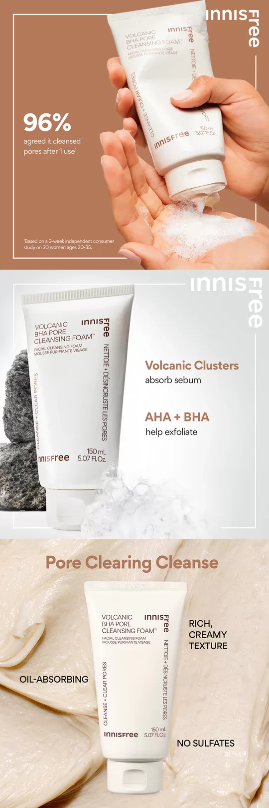 INNISFREE Volcanic BHA Pore Cleansing Foam