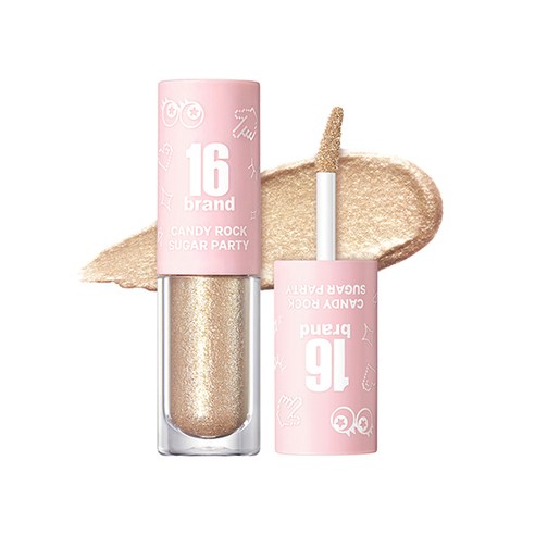 16BRAND 16 Candy Rock Sugar Party Liquid Eyeshadow Honey Sugar 3.3g