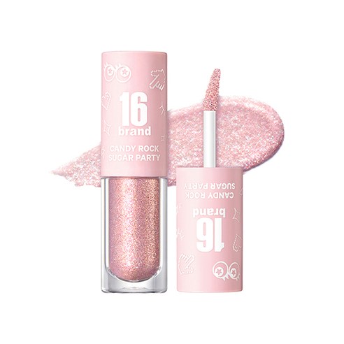 16BRAND 16 Candy Rock Sugar Party Liquid Eyeshadow Peach Sugar 3.3g