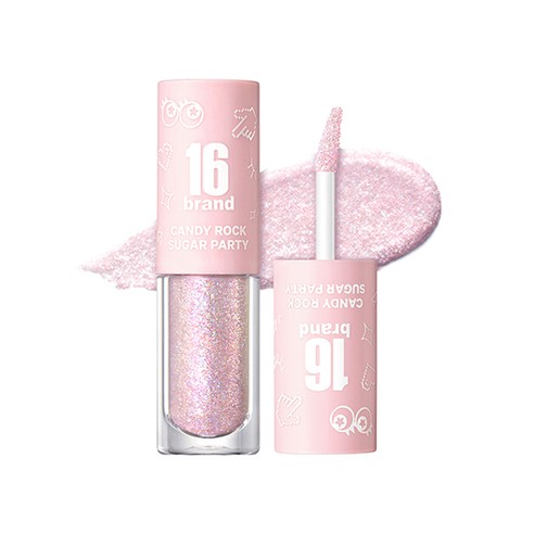 16BRAND 16 Candy Rock Sugar Party Liquid Eyeshadow Soda Sugar 3.3g