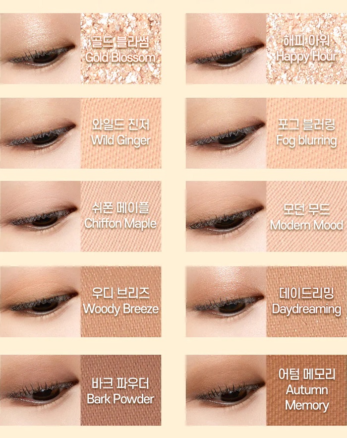 NATURE REPUBLIC Color Blossom New Mood Eye Palette Woody Mellow 01