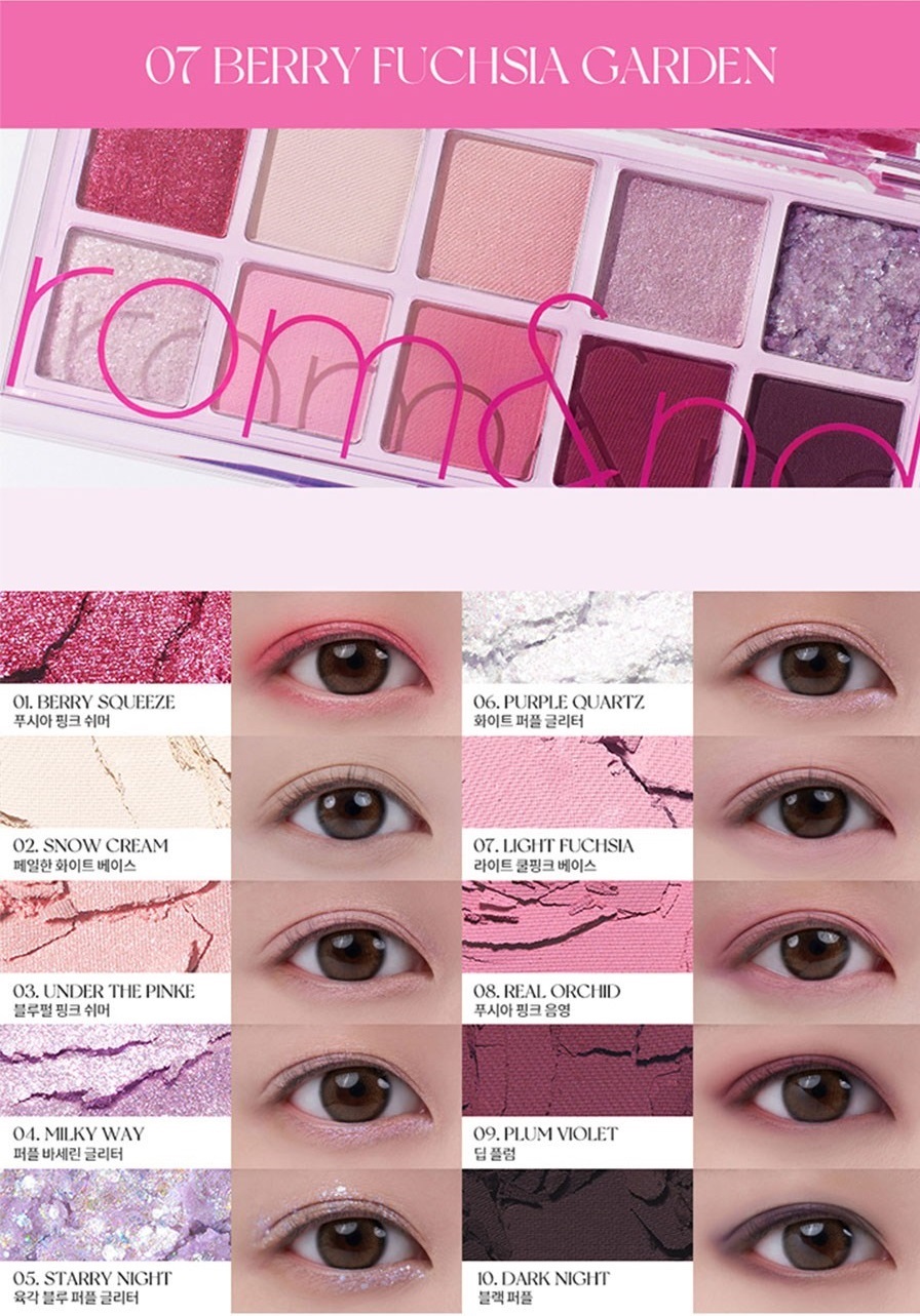 ROMAND Better Than Palette Berry Fuchsia Garden 07