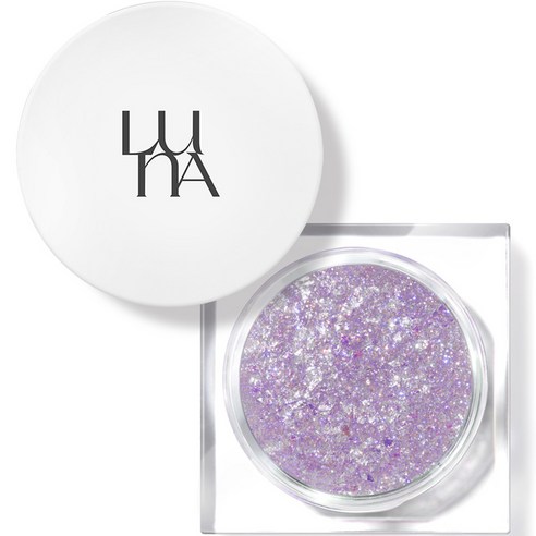 LUNA Glitter Lighting Up Formula Pot Pact Eyeshadow Lavender Flash 08 4.2g