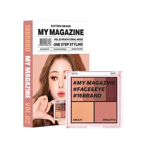 16BRAND My Magazine Peach Coral Mood 02 7.1g