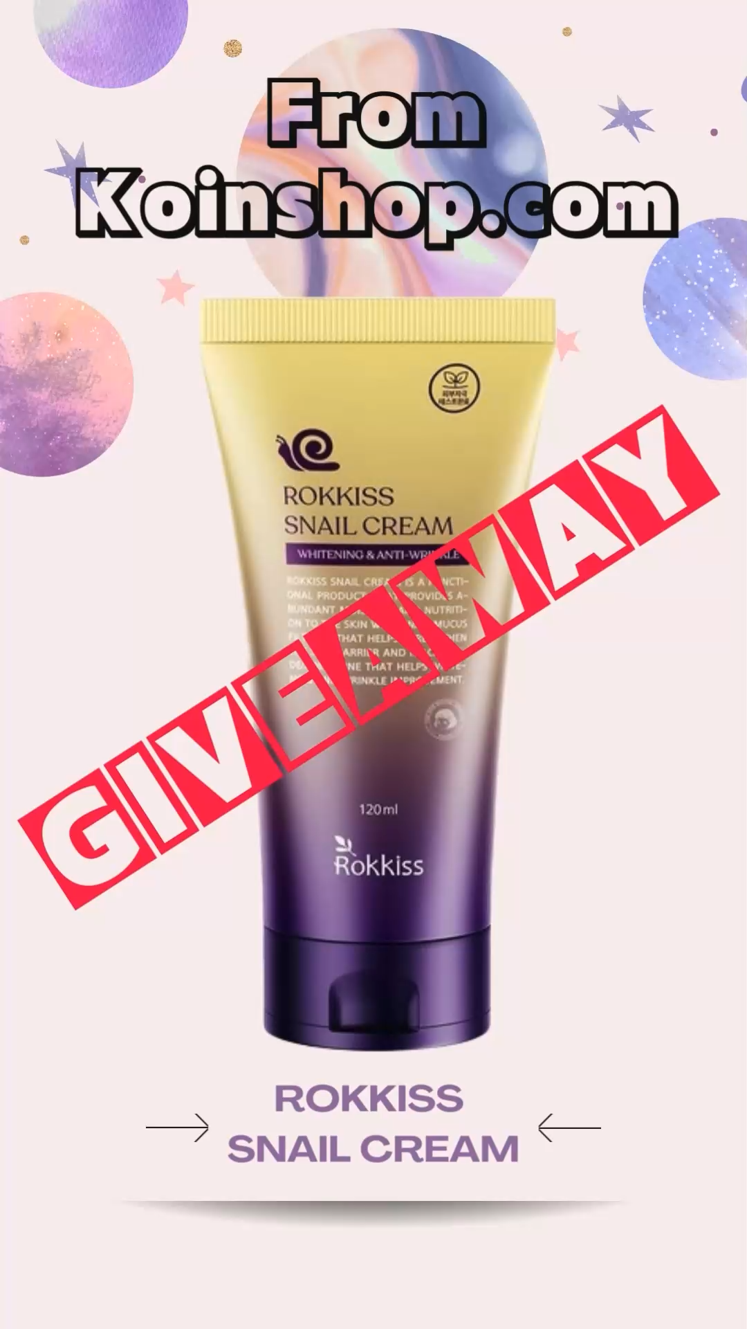 Giveaway from Homepage Rokkiss Snail Cream 120ml