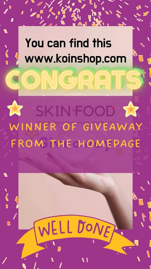 Winners of Giveaway from Homepage: SKIN FOOD Peach Cotton Multi Finish Powder 15g 7