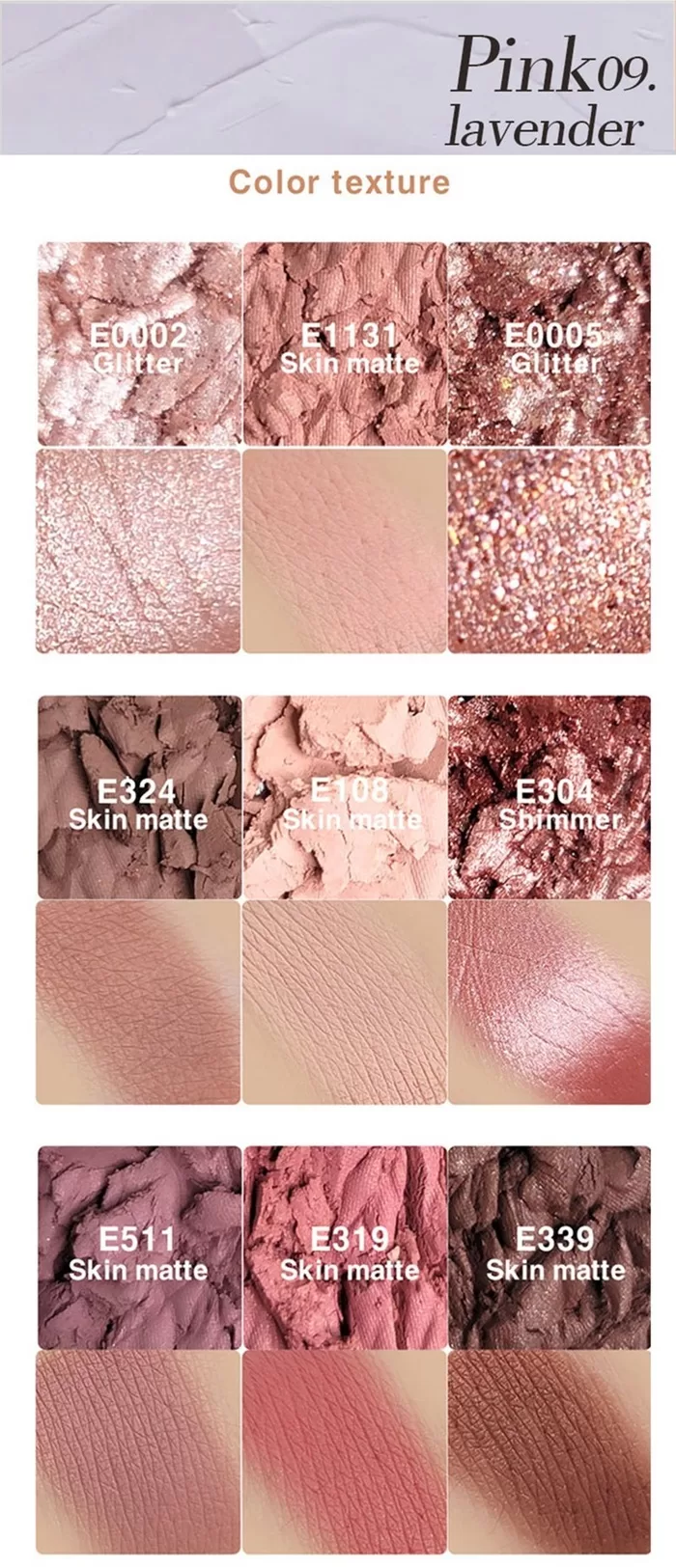 AMIOK Soft Clay Beam Eye Shadow 9.9g AMIOK Soft Clay Beam Eye Shadow Pink Lavender 09