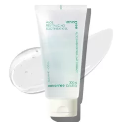 INNISFEE Aloe Revitalizing Soothing Gel 300ml hydrates & soothes skin with Jeju aloe extract.