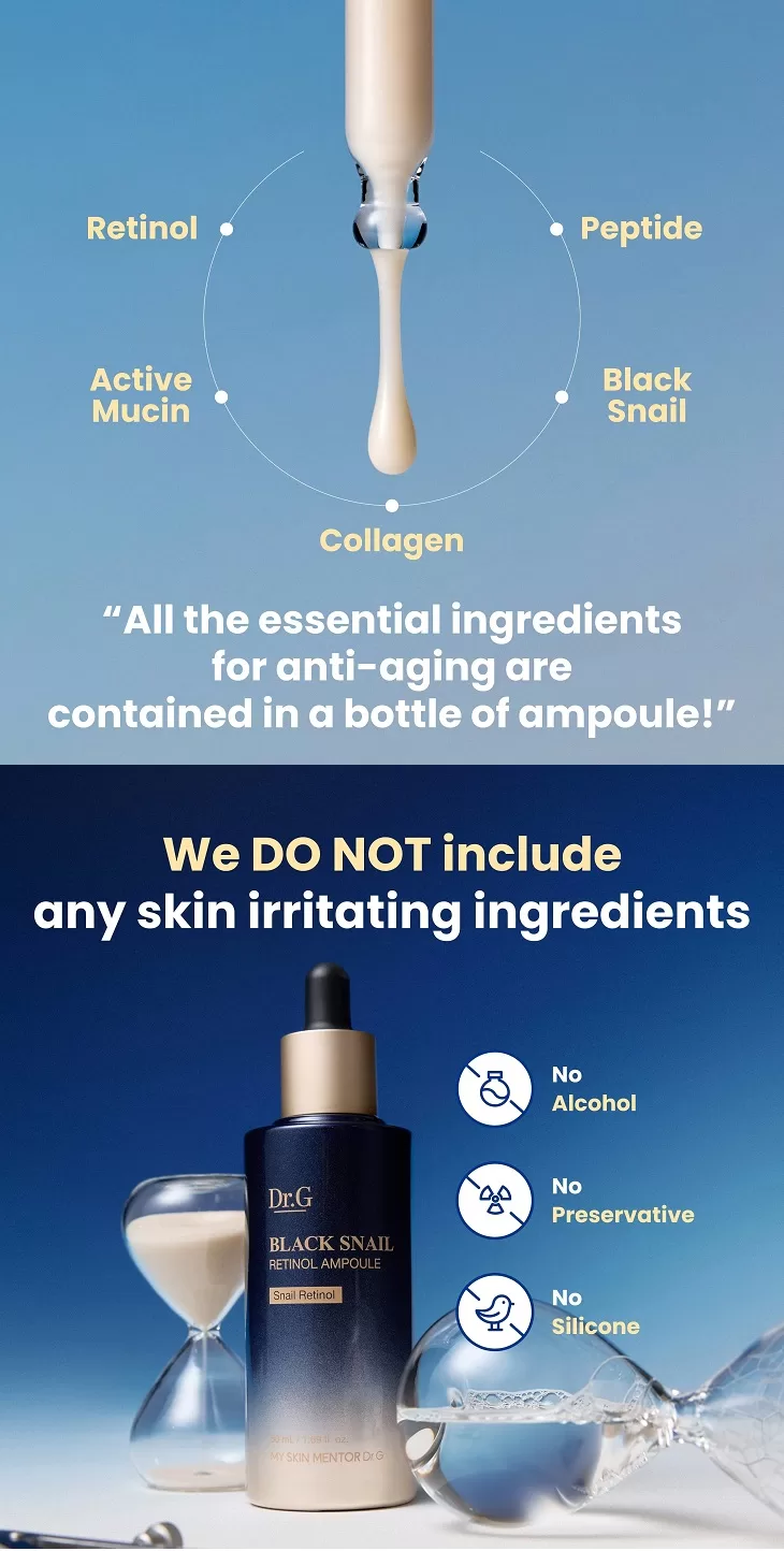 Dr.G Black Snail Retinol Ampoule 50ml 1