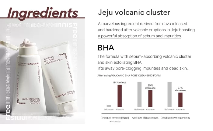 INNISFREE Volcanic BHA Pore Cleansing Foam 250g