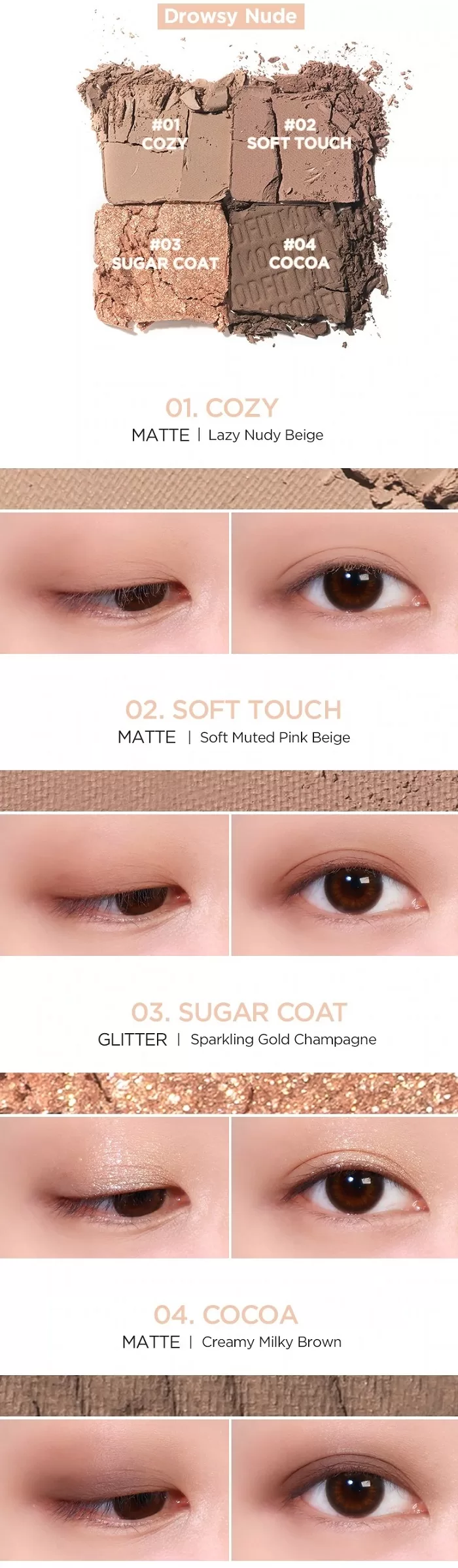 MERZY Mood Fit Shadow Palette Drowsy Nude S3