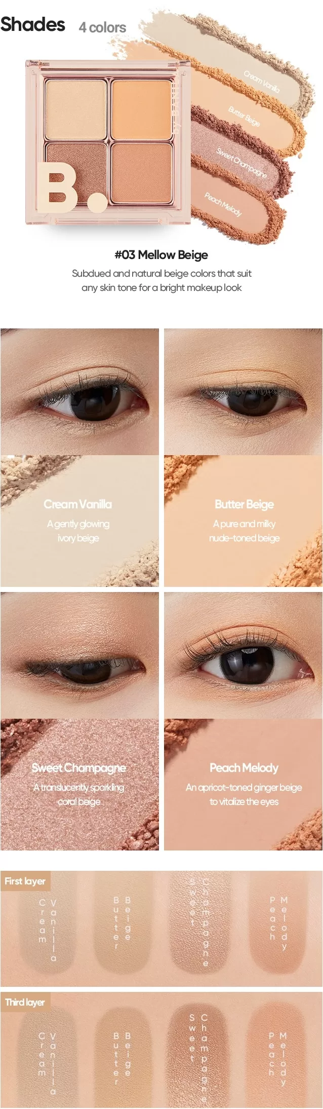 BANILA CO Mood On Eye Palette Mellow Beige 03 7g 1