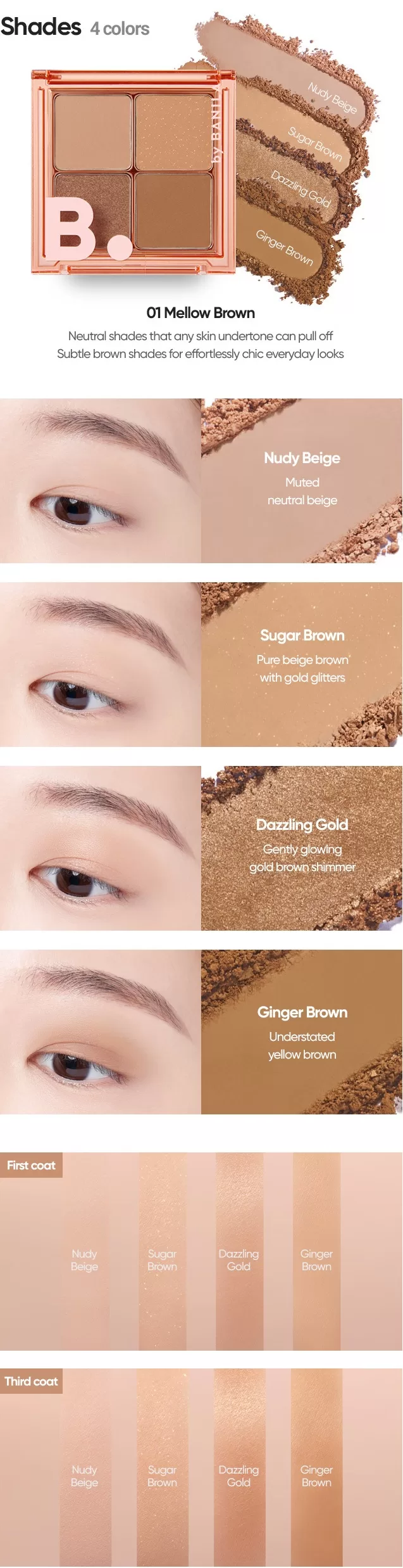 BANILA CO Mood On Eye Palette Mellow Brown 01 7g 1