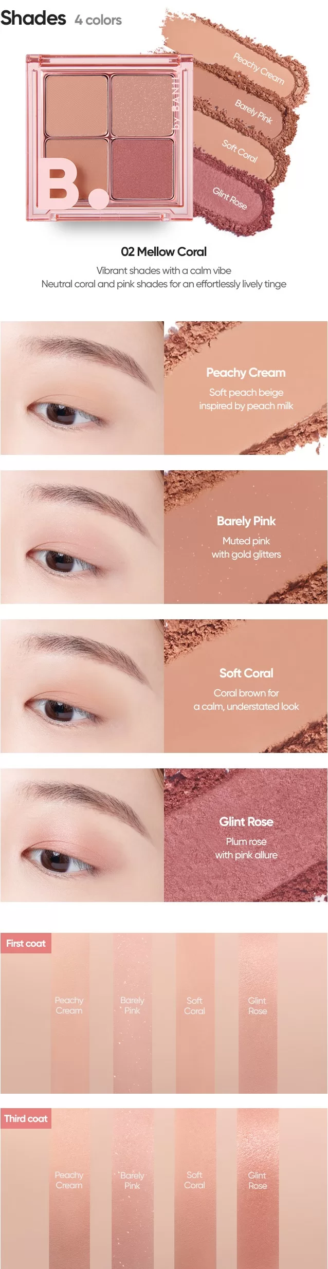 BANILA CO Mood On Eye Palette Mellow Coral 02 7g 1
