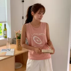ON KSTYLE Love In Lemon Sleeveless Top
