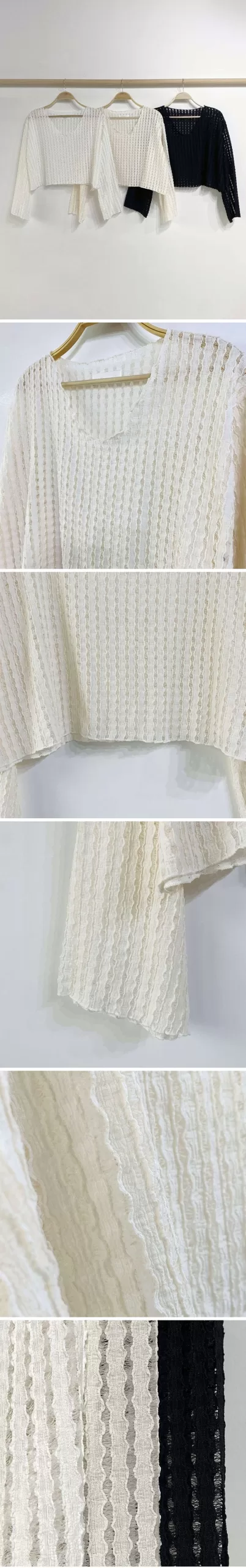 ON KSTYLE Terrydap Boatneck Sheer Wave Knit 5