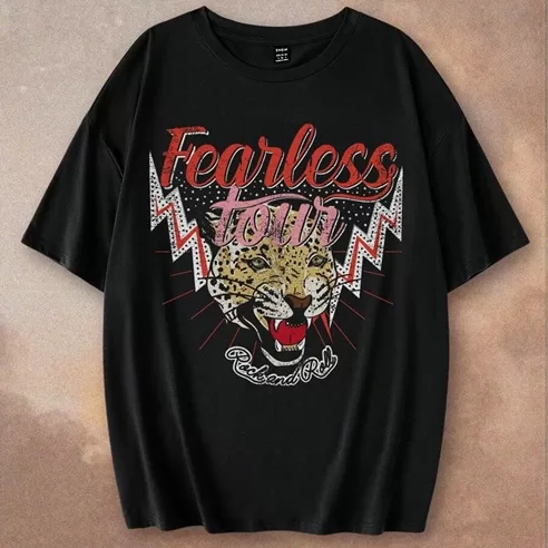 F14 STYLE Fearless Leopard Tour Tee