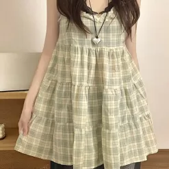 F14 STYLE Plaid Casual Minimalist Camisole