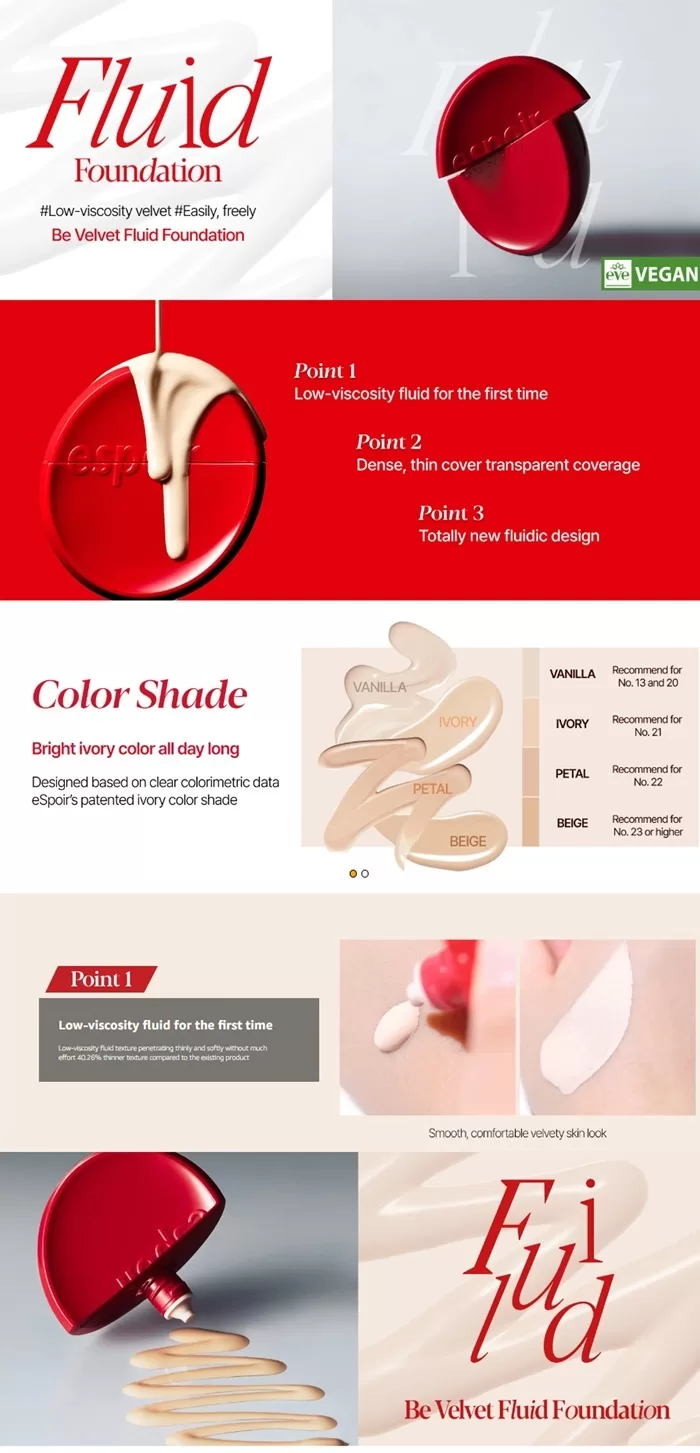 ESPOIR Be Velvet Fluid Foundation - 복사본