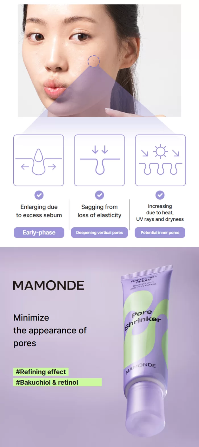 MAMONDE Pore Shrinker Bakuchiol Cream 2