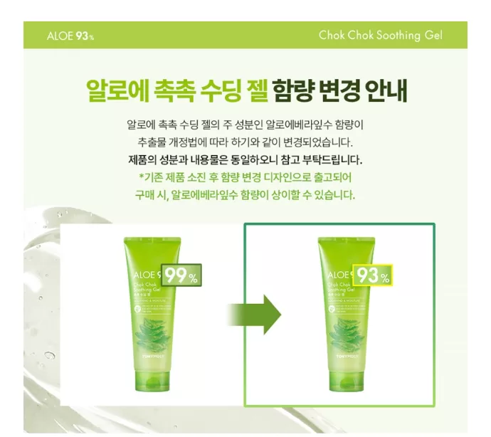 TONYMOLY Aloe 93% Chok Chok Soothing Gel 1